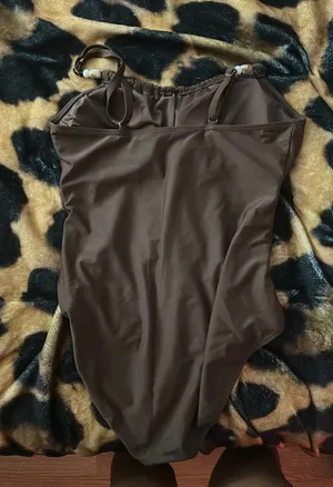 brown swimsuit Size M thumbnail 1