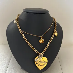 Juicy Couture | Double Layer Charm Necklace Gold Tone thumbnail 1