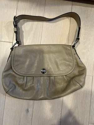 Coach Soho Pleated Tan Leather Flap Shoulder Bag thumbnail 1