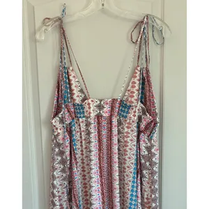 Lulus Boho Geometric Print Tassel Tie-Strap Smocked Maxi Dress Multicolor Medium thumbnail 14
