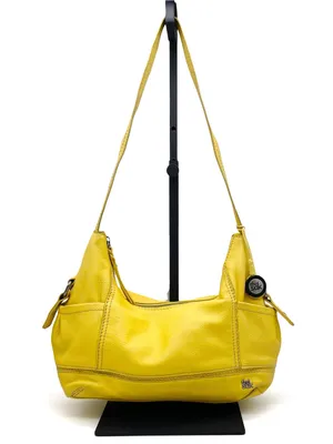 The Sak Kendra Hobo Shoulder Bag Mustard Yellow Leather Slouchy Zip Pocket Purse thumbnail 2