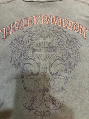 Harley Davidson olive green long sleeve shirt thumbnail 5