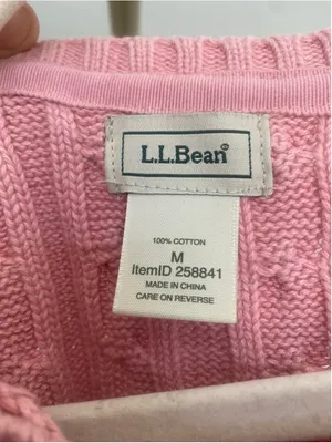 L.L.Bean Cable Knit Cotton Sweater Preppy Coastal Classic Old Money Cape Cod M thumbnail 4