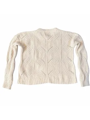 Madewell Charley Boxy Cozy Oversized Pullover Sweater XS Cream Alpaca Knit MC006 thumbnail 4