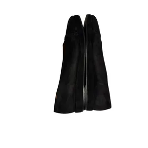 Vintage Harold's Black Suede Cap-Toe Flats Loafers‎ size 9AA Made in Italy thumbnail 6