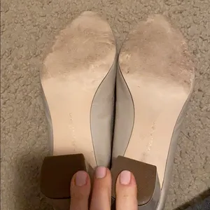 Calvin Klein Nude Cream Block Heel Pumps Size 8 thumbnail 5
