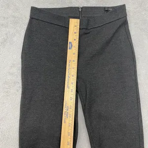 J Crew Pants Womens Small Gray Pixie Back Zip‎ Viscose Skinny Mid Rise Office thumbnail 3