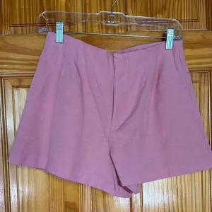 Zara High Waist Pink Women's Shorts thumbnail 1