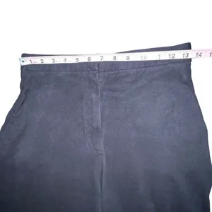 Zara Basic Black‎ Cropped Wide Leg Suede Soft Dress Pants Xs Pockets High Rise thumbnail 7