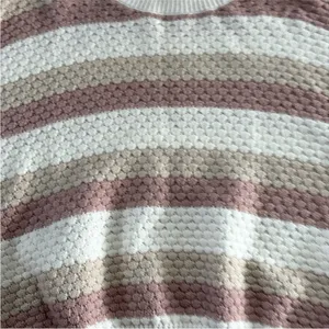 Hollister Size Small Pink and White Striped Sweater. thumbnail 3