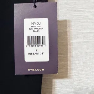 NYDJ Slim Trouser Black Dress Pants M11Z2020 Women Size 4 Inseam 33 NEW thumbnail 7