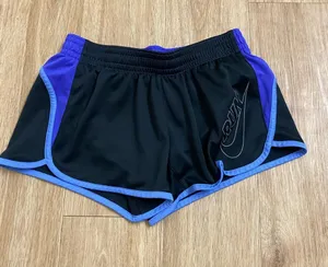 Nike Women’s Black Shorts with Purple Trim thumbnail 1