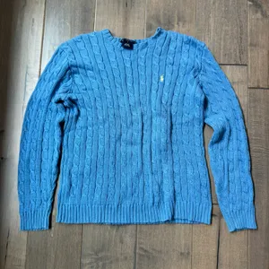 Cable-Knit Cotton Crewneck Sweater thumbnail 1