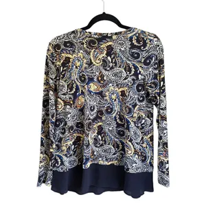 Karen Kane size small paisley black and yellow womens blouse thumbnail 4