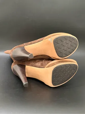 UGG Australia Brown Suede Bianka Heeled Booties 8 thumbnail 8