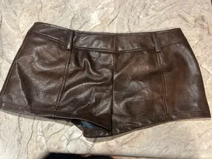 Amazon Never Worn Micro Leather Shorts thumbnail 3