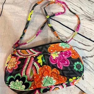 Vera Bradley Small Bag Frannie Ziggy Zinnia 10X5X3" thumbnail 2