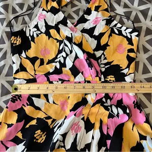 Skylar Rose Multicolor Floral Print Faux Wrap Style V Neck Skirted Romper Size S thumbnail 12