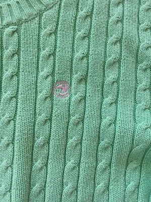 Mint green cable knit sweater size M by Duck Head thumbnail 5