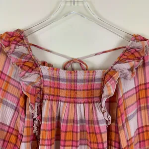 Free People Siena Plaid Pullover Top thumbnail 4