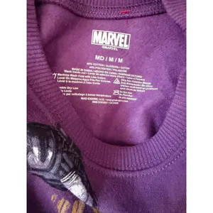 Marvel Crop Sweatshirt Purple Medium Black Panther thumbnail 4