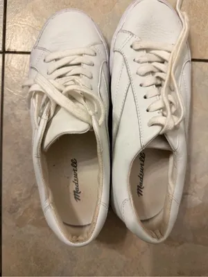 Madewell White Leather Low-Top Sneakers thumbnail 1