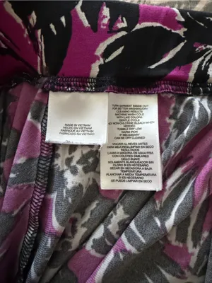 Black Label Evan Picone Floral Maxi Skirt Large Pink Slinky Stretch Resort Wear thumbnail 4