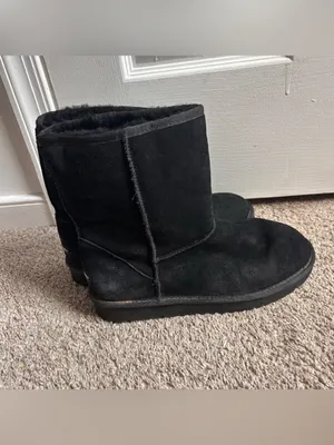 Koolaburra by UGG Black Suede Shearling Lined Boots Size 9 thumbnail 3