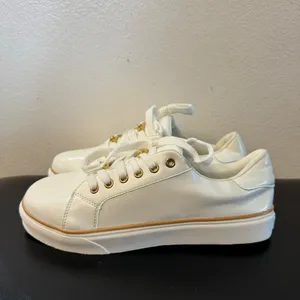New. White and Gold Women's Sneakers thumbnail 5