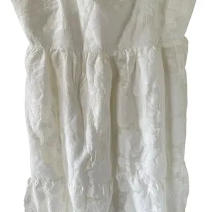 Amanda Uprichard Mitzi Tiered Midi Dress in White thumbnail 7