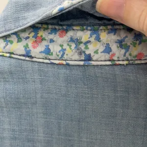 Kookai Chambray Patchwork Button Up Top Medium thumbnail 6