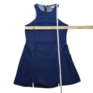 Re/Done Denim Jean Dress Womens Large Zip Back Western thumbnail 5