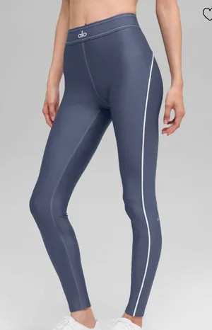 ALO Yoga NWT Bluestone White Airlift Suit Up legging Size M High Rise thumbnail 1