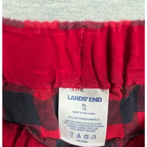 Lands End Pajama Pants Womens XL Buffalo‎ Check Flannel Red Black Cotton thumbnail 3