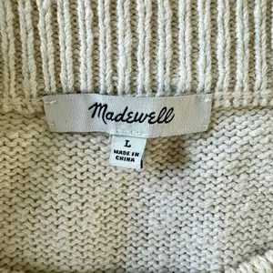L Madewell Dip-Dye Raglan Sweater Tee Knit Top yellow short raglan sleeves thumbnail 4