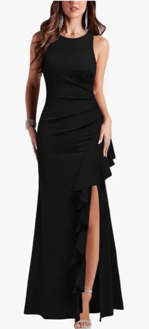 NEW Sleeveless Split Bodycon Mermaid Evening Cocktail Maxi Formal Dress XL thumbnail 1