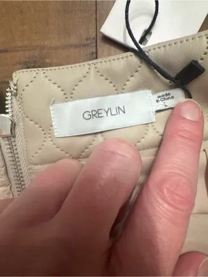 ANTHRO | GREYLIN Quilted Faux Leather Mini Skirt thumbnail 4