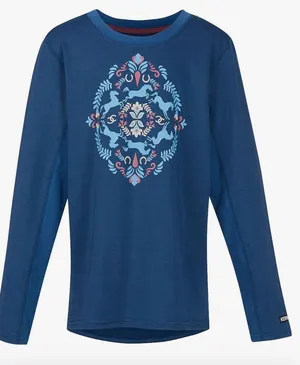Kerrits Girls Horsing Around Kwickwarm Long Sleeve Shirt thumbnail 1