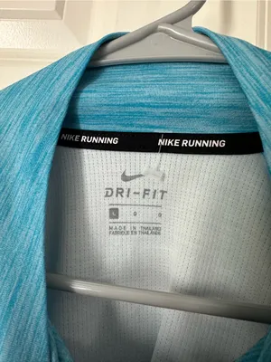 Nike Running Dri Fit Womens Large 1/4 Zip Blue Stretch Long Sleeve thumbnail 5