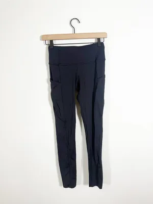 Lululemon Fast and Free 7/8 Tight Leggings Black 25” Non Reflective Size 4 thumbnail 6