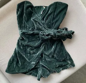 Velvet Romper Strapless NWT thumbnail 1