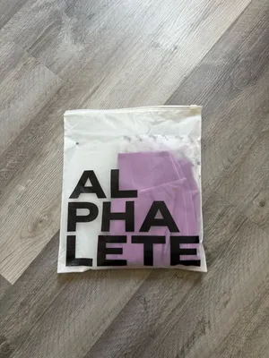 Alphalete Dip Back Mid Rise Leggings NEW Small Purple Noir thumbnail 4