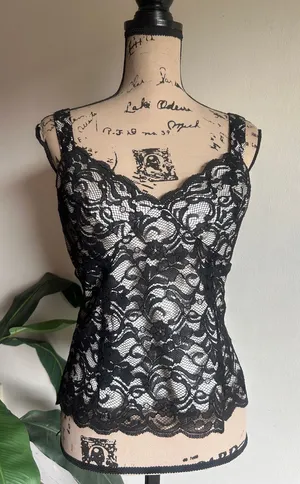 White House Black Market Lace Corset Top Size 10 thumbnail 1
