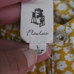 Flawless Mustard Floral Dream Shift Blouse Size Large Bohemian Spring Cottage thumbnail 6