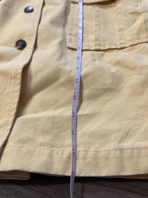 Vintage Ruff Hewn Sunny Yellow Trench Coat with Studded Belt thumbnail 8