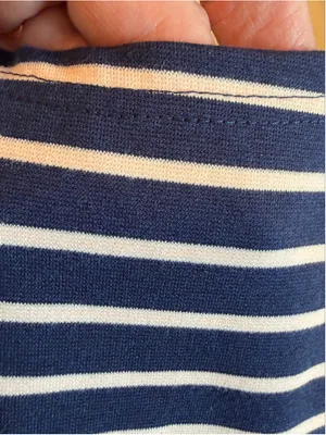 NWT Free People Nautical and Knotty Skater Dress Size Large Striped Lace S11 thumbnail 8