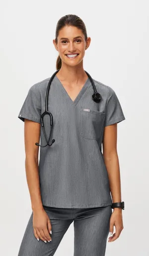 FIGS Catarina One Pocket Scrub Top Graphite Grey PO 2974 thumbnail 1