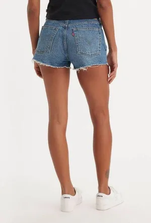 Levi's 501 Original Fit High-Rise Blue Jean Shorts for Women Size 33 thumbnail 1