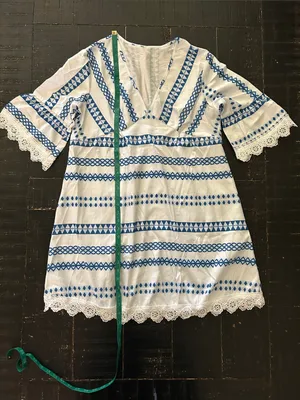 SHEIN‎ Dress V-neck with Lace Accents 6 (M) thumbnail 4