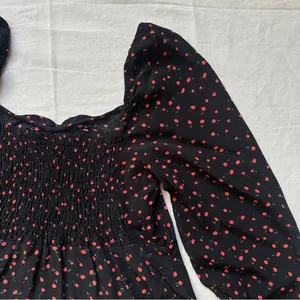 Julia Sweetheart Cherry Print Long Sleeve Top Blouse thumbnail 8